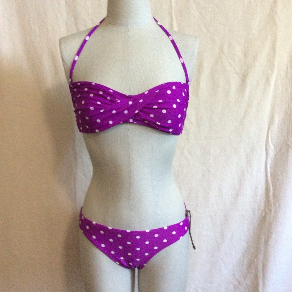 Purple Arizona Jean Co Polka Dot Bikini